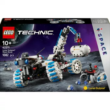 LEGO Technic 42211 Lunar Outpost Moon Rover – construction toy, 1082 pcs, modular build, 130×310×190 mm