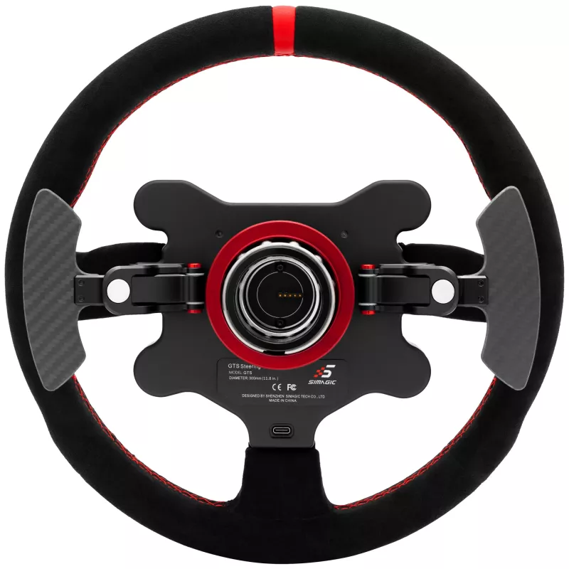 Steering Wheel Simagic GTS Alcantara S202 — Alcantara-covered sim racing wheel, model S202