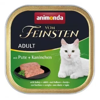 Wet cat food Animonda Vom Feinsten Turkey 100 g tray, adult, gluten‑free, soy‑free