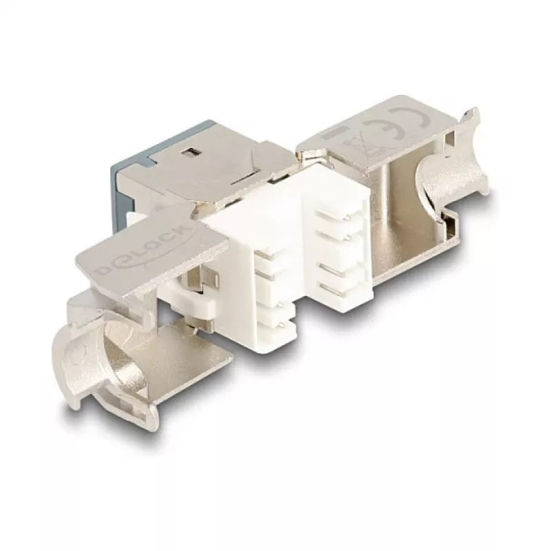 DeLOCK keystone module 88120 Flat RJ-45 Grey 10 pcs