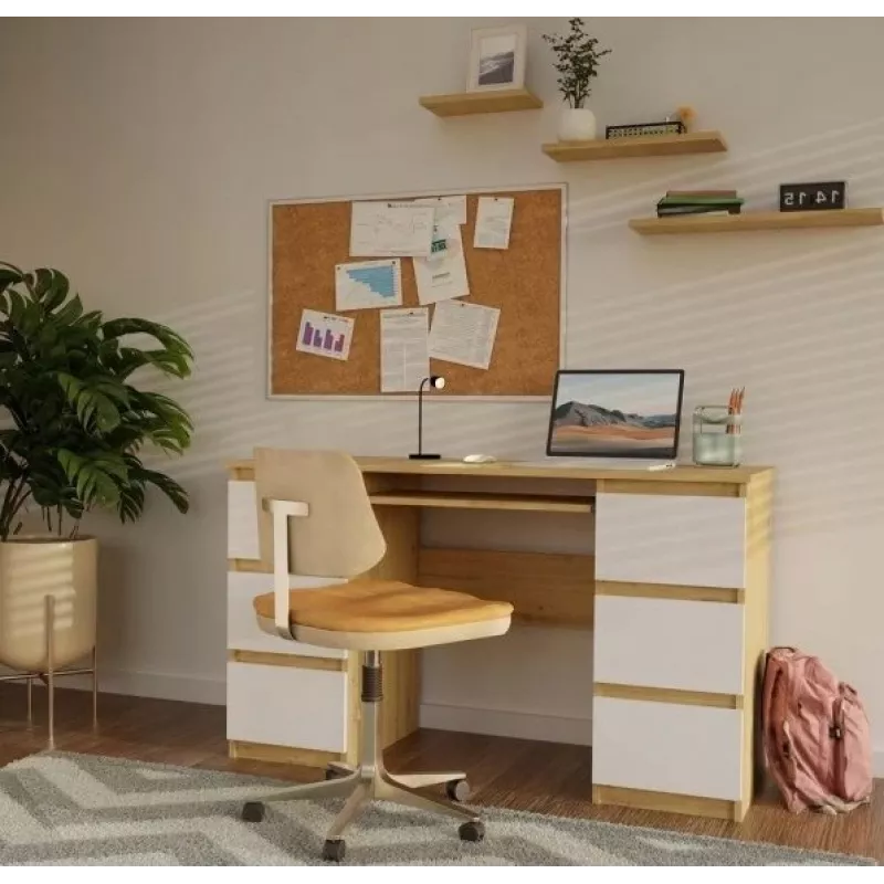 KUBA Desk Artisan Oak/White Set