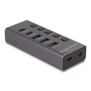 USB Hub Delock 64248 5 Gbps 2 x Type-A 2 x Type-C 1 Fast Charge Port