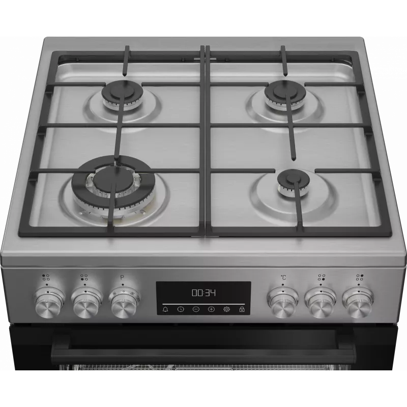 BEKO Cooker | FBMA61330GXDT | Hob type Gas | Oven type Electric | Stainless Steel | Width 60 cm | Grilling | LED | Depth 60 cm | 72 L