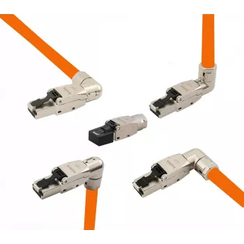 helos Cat 8.1 metal connector 263837 — shielded RJ45 modular plug, 5 variants