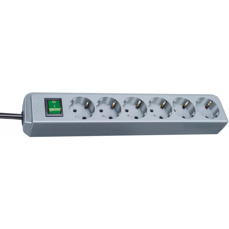 Brennenstuhl Eco-Line Power Strip 6-way (Silver) (1159540015)