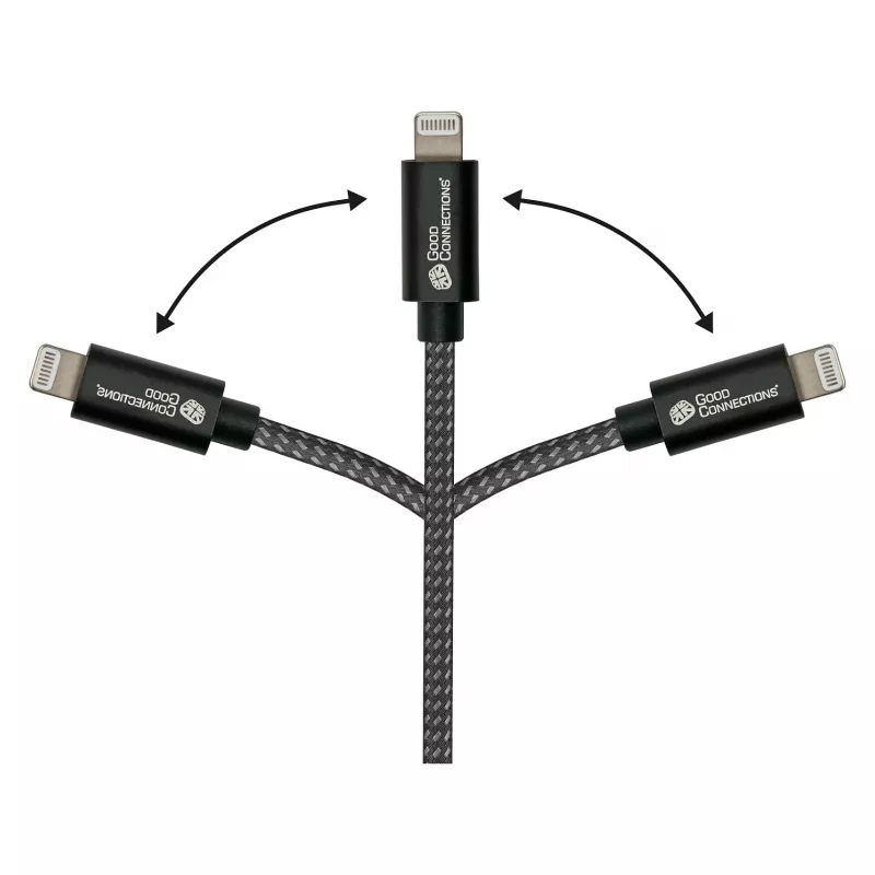 Good Connections USB 2.0 Lade- und Datenkabel für iPhone/iPad/iPod USB-C Stecker an Lightning - Das hochwertig verarbeitete und offiziell von Apple ze