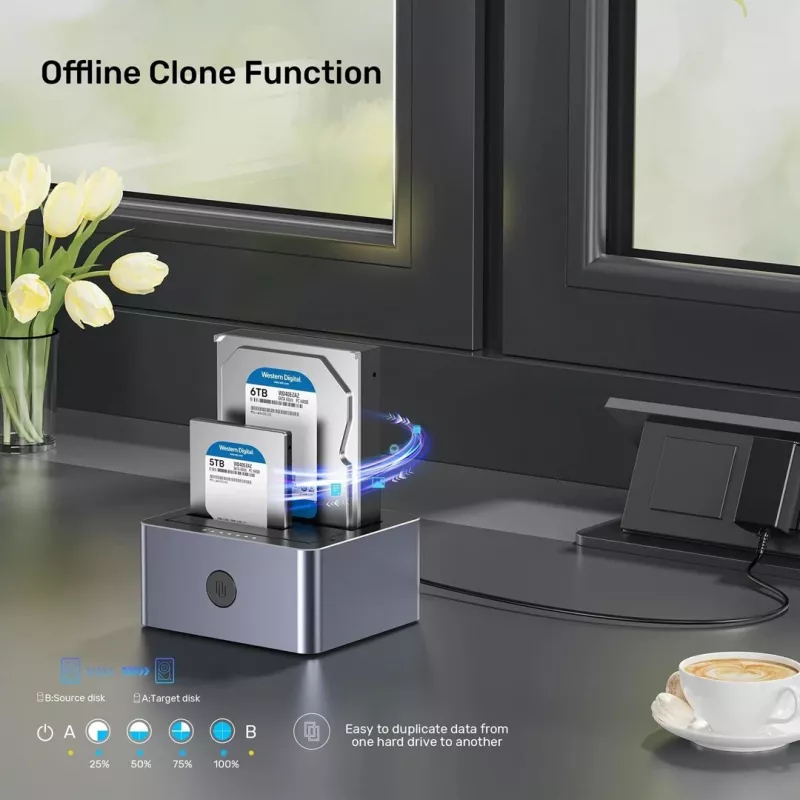 Unitek Cloning Station 2X SATA 2,5/3,5 USB 5GB