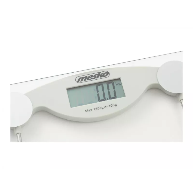Electronic personal scale Mesko MS 8137 — 150 kg capacity, 100 g accuracy, white/transparent
