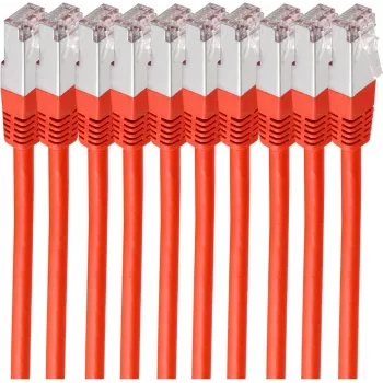 Networking Cable ShiverPeaks BS75711-HR-SET10 Red 1m Cat6 S/FTP