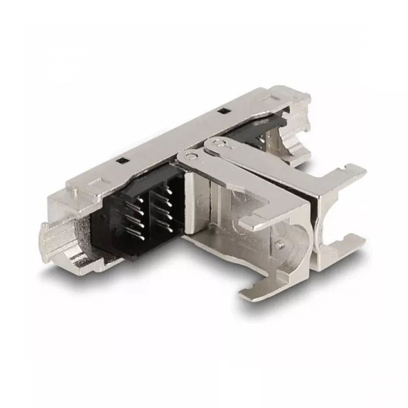DeLOCK RJ45 Coupler LSA to LSA Cat.6A toolfree Black