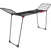 Clothes drying rack VILEDA Infinity Flex Ultimate Telescopic — black, coated aluminium, 30 m drying space, foldable, castor wheels