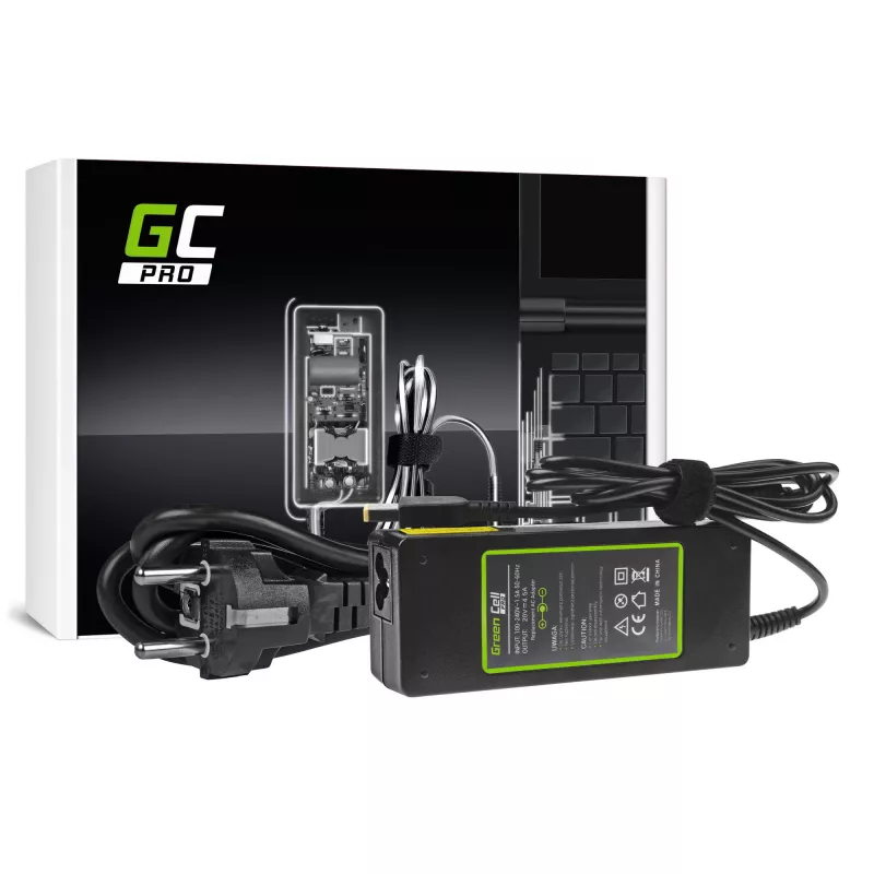 Power adapter Green Cell AD39AP 90W AC-to-DC 20V 4.5A for Lenovo (indoor) Black