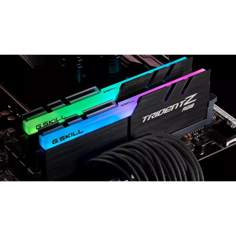 DIMM 16 GB DDR4-3200 (2x 8 GB) Dual-Kit, Arbeitsspeicher schwarz, F4-3200C16D-16GTZR, Trident Z RGB, INTEL XMP