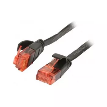 Patch cable RJ45 - CAT6 250Mhz - 2m black - UTP(U/UTP) - PVC - flat - Synergy 21 -