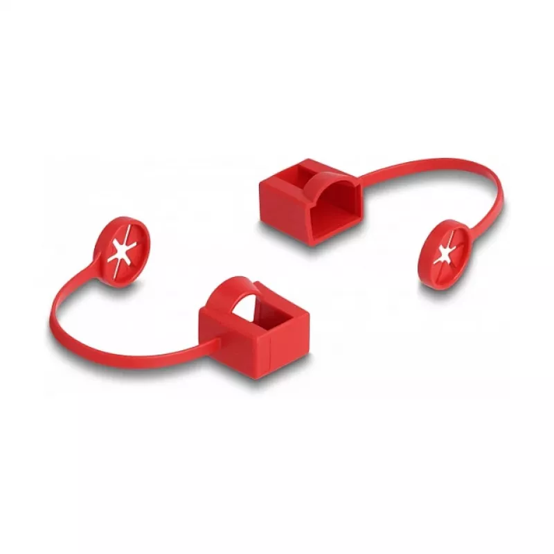 DeLOCK Dust Cover for RJ45 plug with mounting clip 50 pieces set coloured