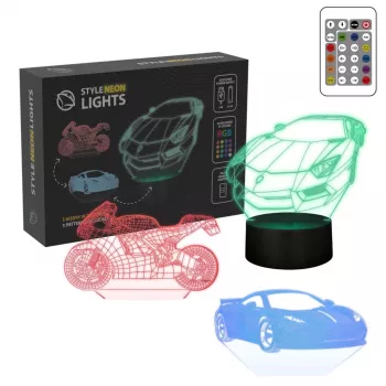 LED vehicle RGB 3D light decoration MANTA SNL120RGB — RGB lamp for cars and motorcycles