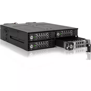 ICY DOCK - ToughArmor MB720MK-B V3 - 4x PCIe 4.0 M.2 NVMe to 4x OCuLink in 1x 5.25 bay mobile rack metal black w/ keylock (tri-mode compatible)