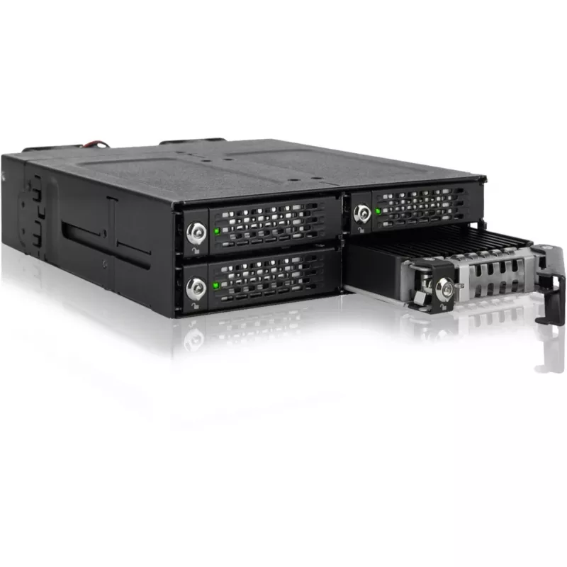 ICY DOCK - ToughArmor MB720MK-B V3 - 4x PCIe 4.0 M.2 NVMe to 4x OCuLink in 1x 5.25 bay mobile rack metal black w/ keylock (tri-mode compatible)