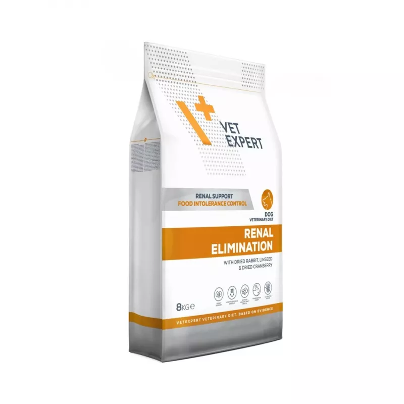 Dry dog food VETEXPERT Veterinary Diet Renal Elimination — adult, rabbit flavor, 8 kg, protein 15.8%, fat 19.5%