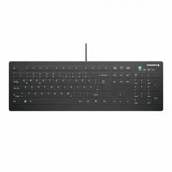 Keyboard CHERRY AK-C8112 Medical USB QWERTZ German Black White Full-size