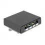 DELOCK Blank Panel 4-port for Keystone RJ-modules, black, metal – table/wall/DIN-rail mounting