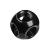 Bitspower Q-Adapter 5x IG 1/4 matt black - multi-port G1/4 fitting adapter