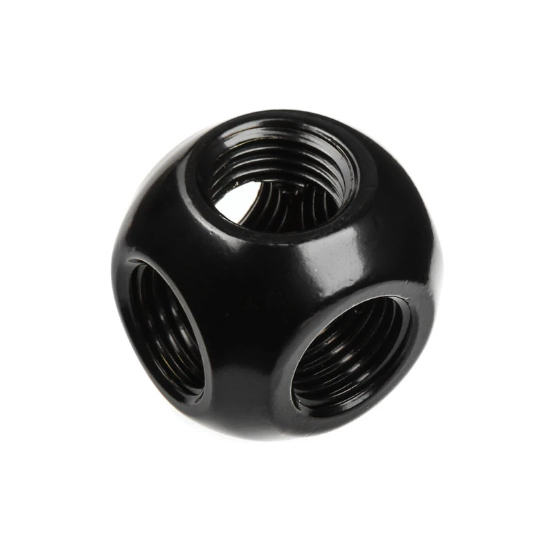 Bitspower Q-Adapter 5x IG 1/4 matt black - multi-port G1/4 fitting adapter