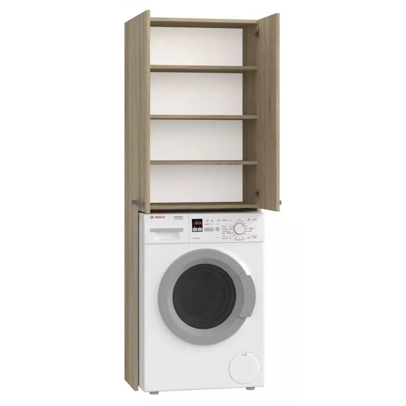 Bathroom wall cabinet top e shop POLA DD SONOMA, oak frame, wall-mounted, 4 shelves
