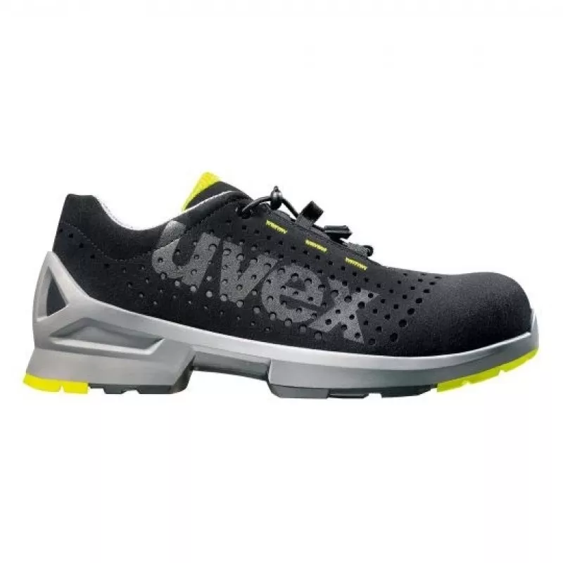 Safety shoes Uvex 85438 Unisex Adult Black Lime Polyurethane Micro Velour