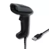 Handheld barcode reader QOLTEC 50863 — 1D/2D scanner, USB wired, LED sensor, black, 5V, 1.8 m cable