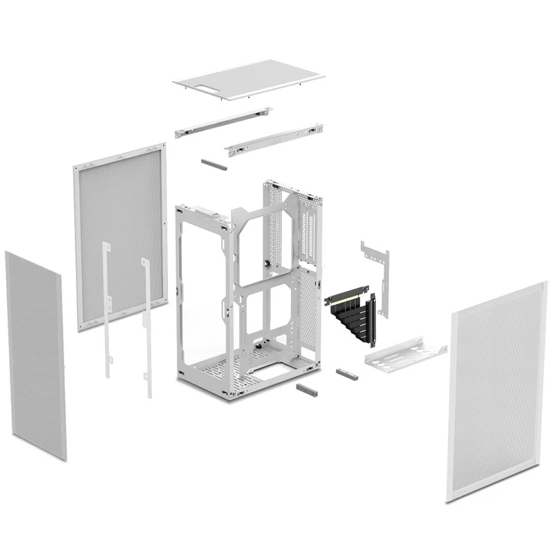 Computer Case SSUPD Meshlicious Full Mesh PCIE 4.0 Edition Mini-ITX Case - White
