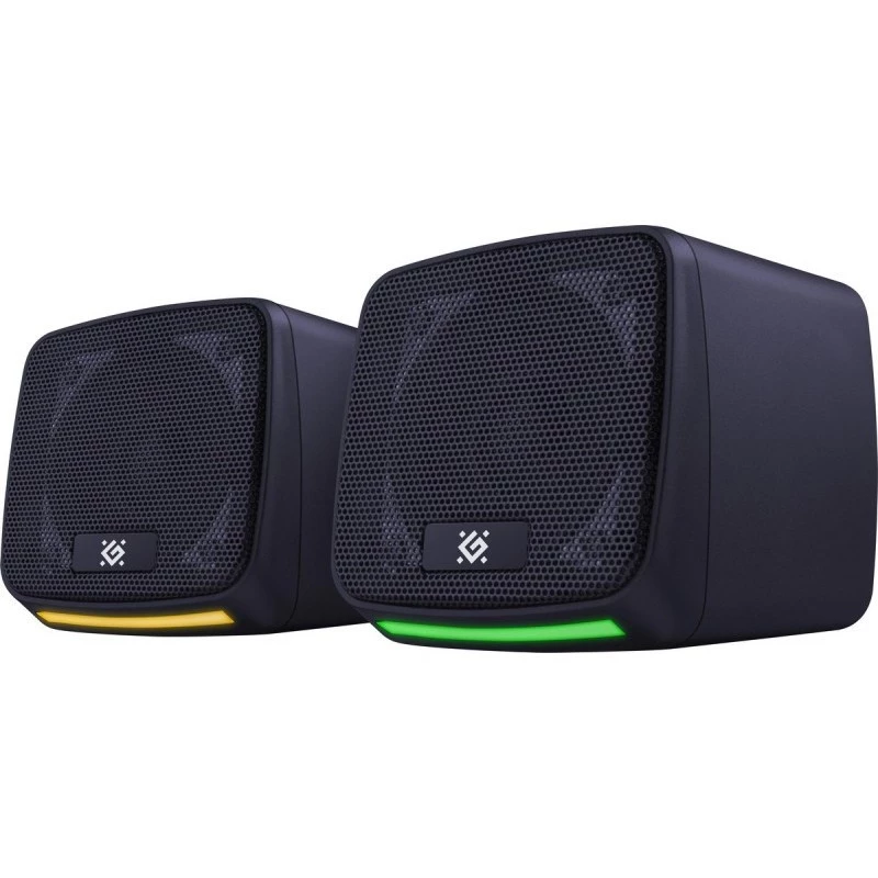 PC speakers DEFENDER J3 2.0 6W LED USB, 2×3W RMS, 90–20000 Hz, 3.5 mm, black