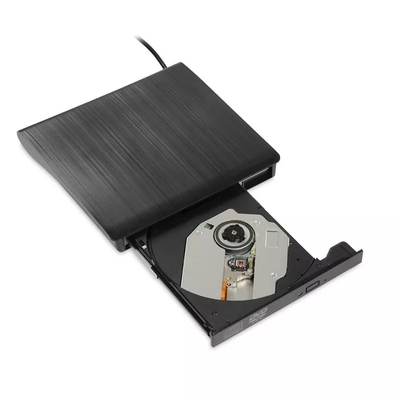 DVD-ROM external optical drive IBOX IED02, USB 3.2 Gen 1, DVD-ROM (8x) / CD-ROM (24x), Black