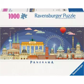 Jigsaw puzzle Ravensburger Panorama Night in Berlin 1000 pieces, panoramic format