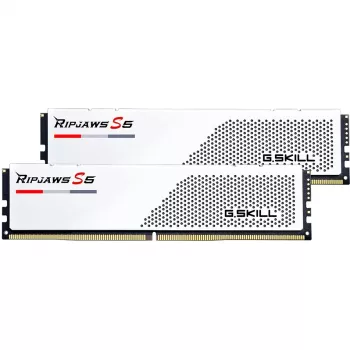 DIMM 64 GB DDR5-5600 (2x 32 GB) Dual-Kit, Memory White, F5-5600J3636D32GX2-RS5W, Ripjaws S5, INTEL XMP