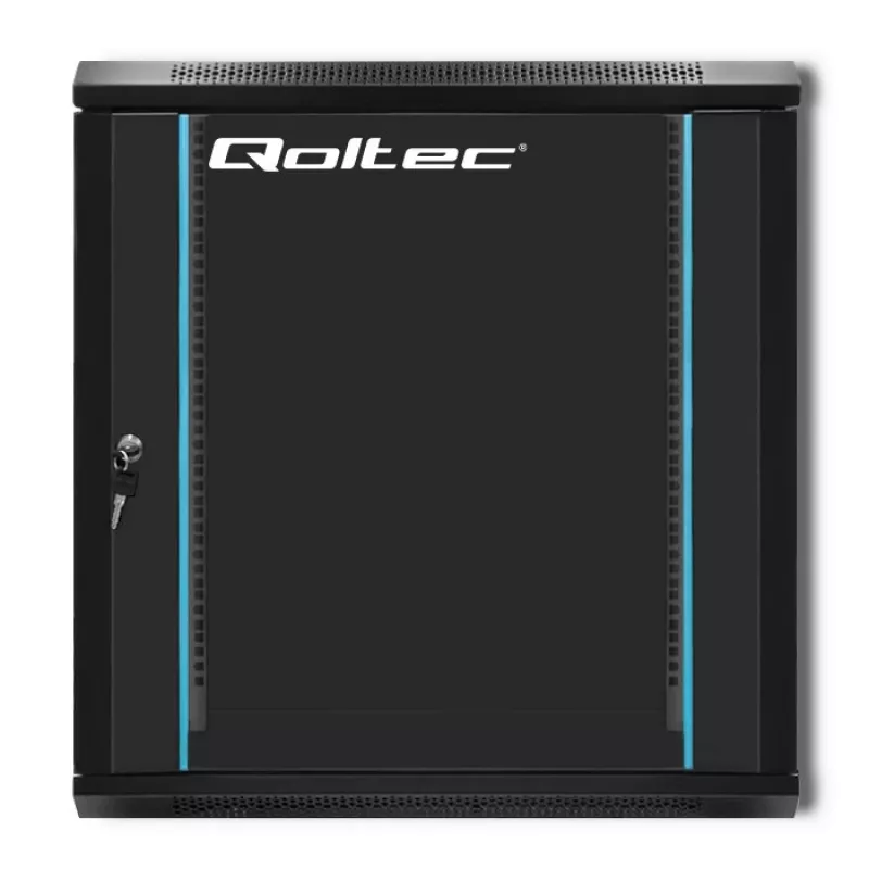 19 inch rack cabinet QOLTEC 54464 12U 600x635x450 Black