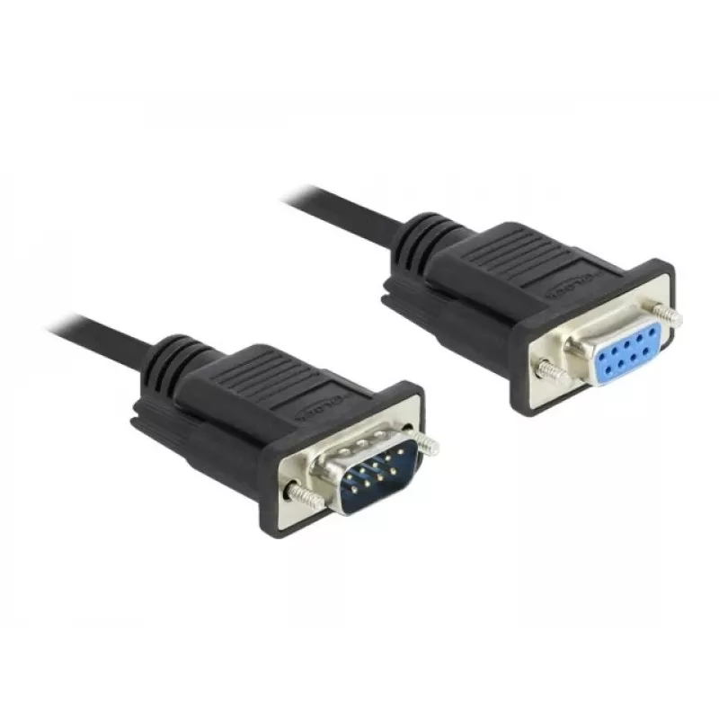 Serial Cable DeLOCK 86598 Black 5m RS-232 Sub-D9