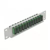 Fiber Optic Patch Panel DeLOCK 10 inch 12 Port SC Duplex Green 1U Grey