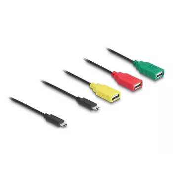 DeLOCK 4 Port USB 2.0 Cable Hub USB Type-C to 3 x USB-A female + 1 x USB-C male