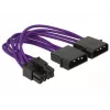 DeLOCK - Netzteil - interne Stromversorgung, 4-polig (M) - 8-poliges Stromkabel (EPS12V) (W) - 15cm - Violett (83703)