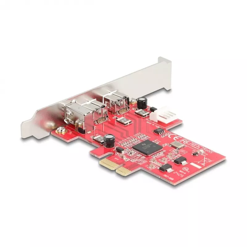 DeLOCK 90738 PCIe Firewire Adapter Internal IEEE 1394 Red