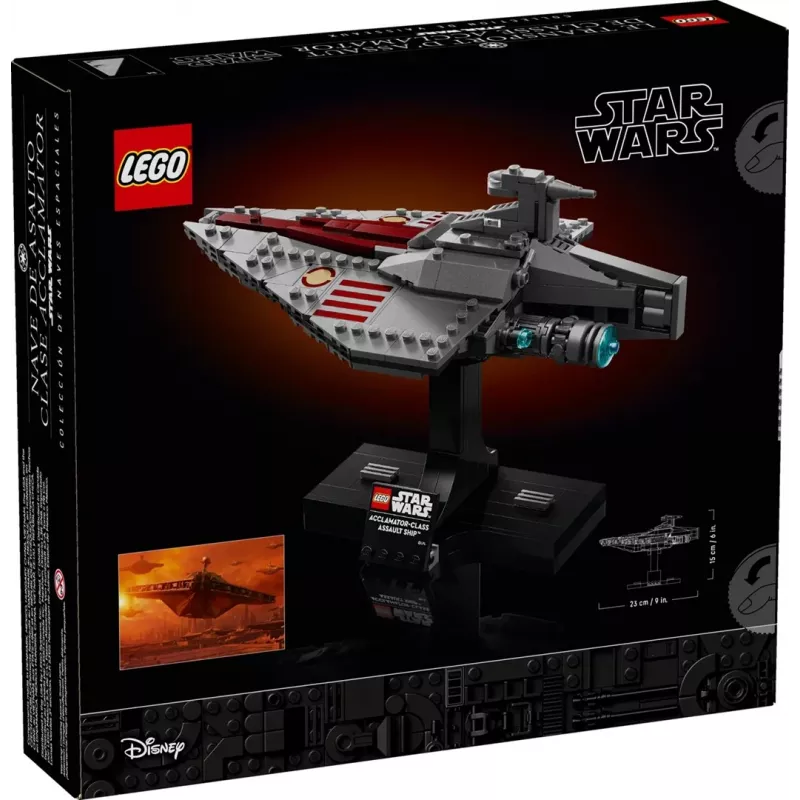 LEGO Star Wars Acclamator-class Assault Ship set 75404 — building kit, 450 pieces, display model 130×150×230 mm
