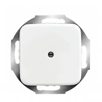 Flush-mount central plate for conduit outlet, busch jaeger BJ - Reflex SI, alpin white, model 2527-214