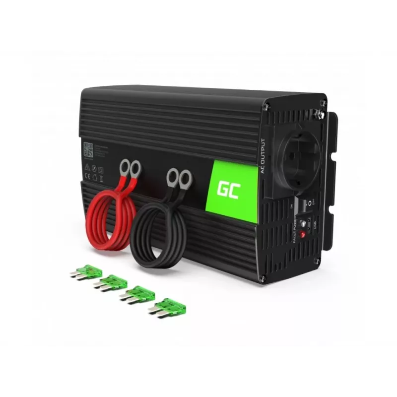 Green Cell INV09 power adapter/inverter Auto 1000 W Black