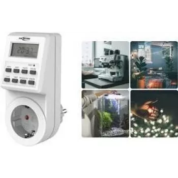 Ansmann 1260-0009 Sockets-Timer Switch digital Daily Programme, Wochenprogramm 3680 W Zufallsfunktion, Sommer-/Winterzeitumstellung, Programmierfunktion (1260-0009)
