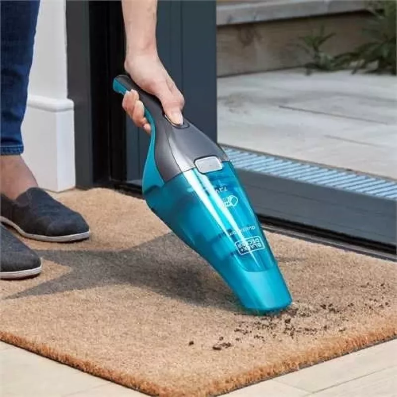 Handheld vacuum Black & Decker WDC215WA — dry 0.385 L, 7.2 V Li-Ion, 14 AW suction, 10 min runtime