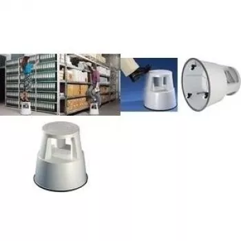 WEDO Rollhocker, made of plastic, Grey - RAL 7012 aus wiederverwertbarem Plastic, 3 to Federn gelagerte (212 212)
