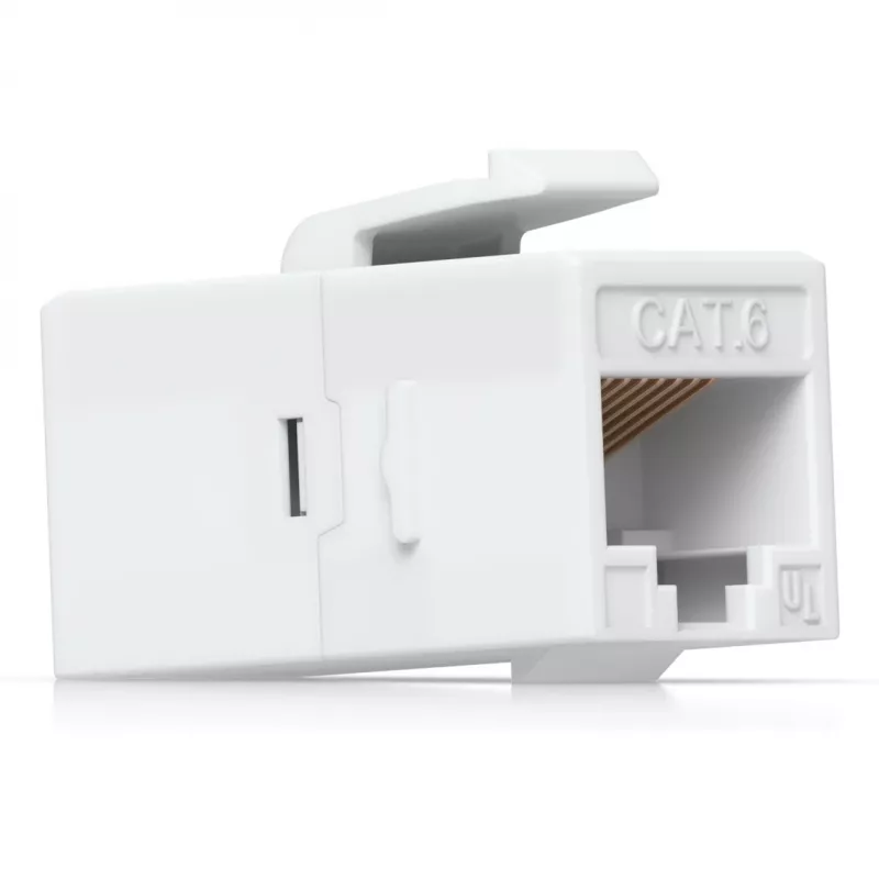 UBIQUITI CAT6 KEYSTONE COUPLER, 12-PACK. PASS-THROUGH CAT6 KEYSTONE COUPLER FOR CONNECTING PRE-TERMINATED ETHERNET CABLES SEAMLESSLY