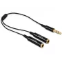 Audio Cable DeLOCK 65356 0.25m 3.5mm 2 x 3.5mm Black