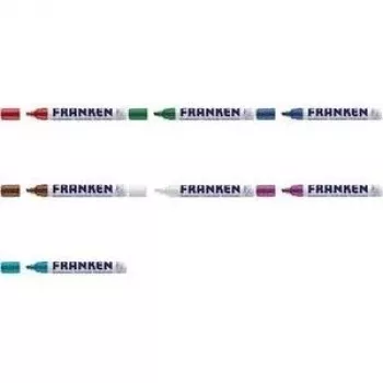 Franken marker ZKM 09, white ink, chisel tip 2–5 mm, high opacity